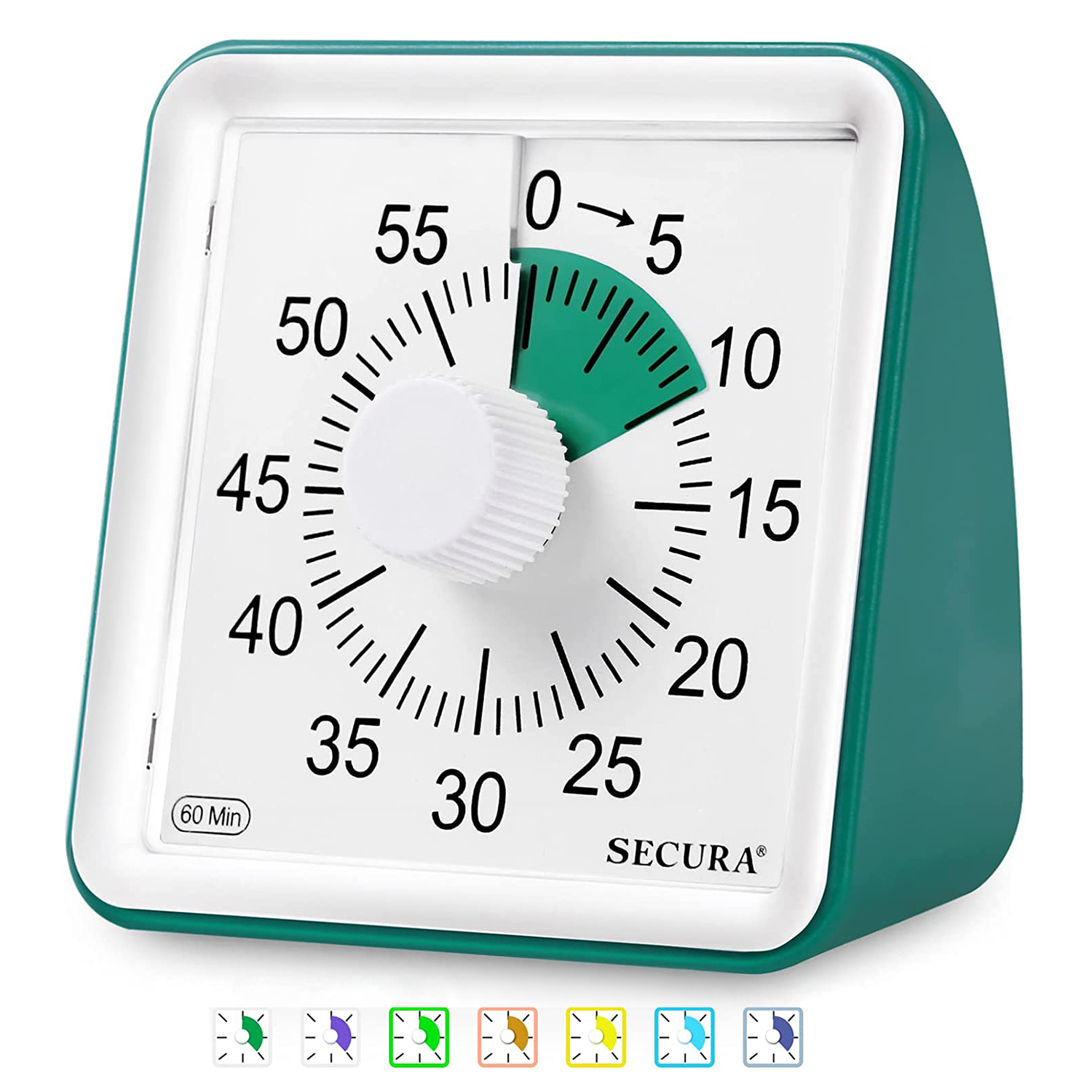 Secura 60-Minute Visual Timer, Classroom Timer, Countdown Timer