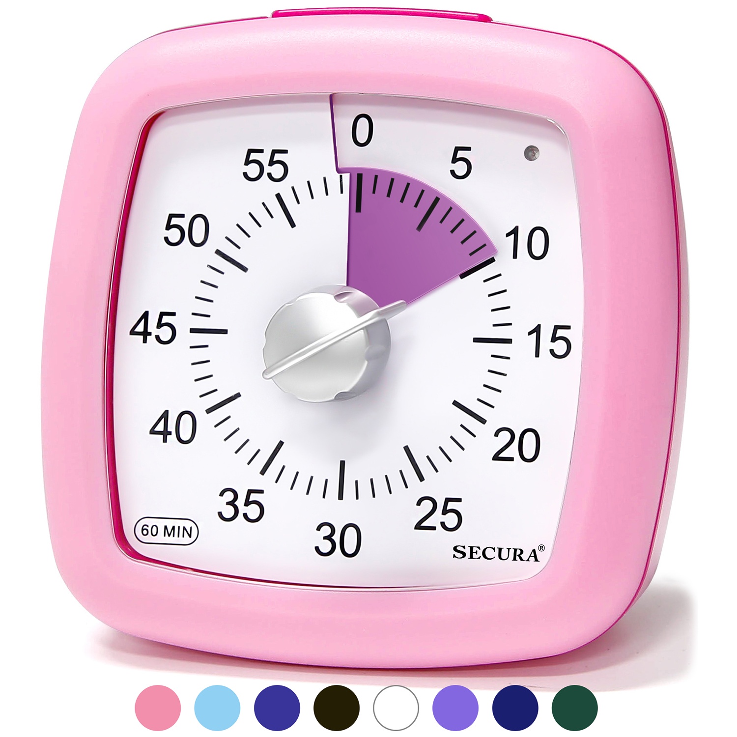 Visual Timer Clock Timer Silent Digital Luminous Time Management Tool Study  Timer for Teaching Children Pink