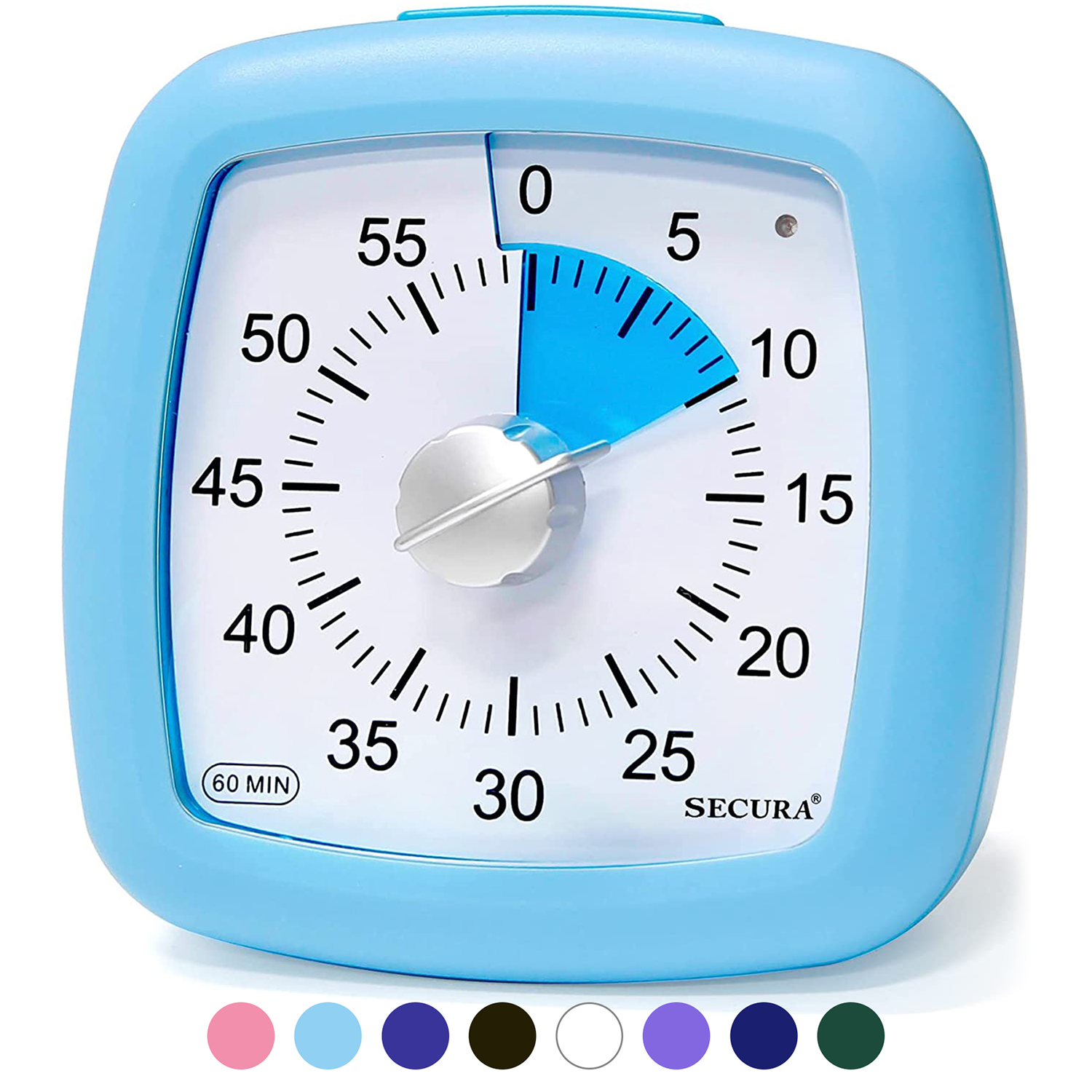 Secura 60-Minute Visual Timer, Classroom Timer, Countdown Timer for Kids  and Adults, Time Management Tool for Teaching (Blue & Blue) - The Secura