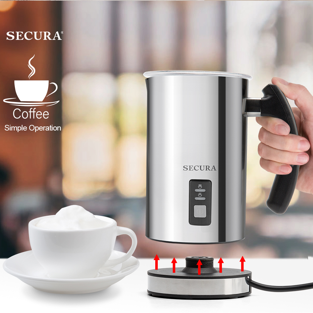 Automatic Electric Milk Frother and Warmer 250ml - The Secura
