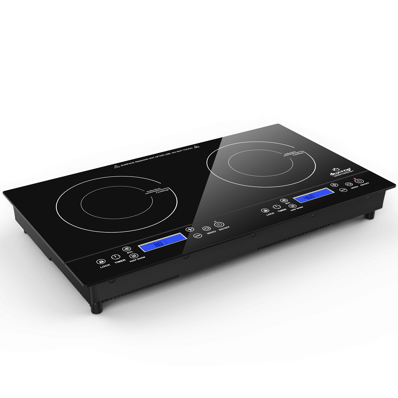 Duxtop LCD 1800W Portable Induction Cooktop 2 Burner, Built-In Countertop  Burners with Sensor Touch Control, Electric Cooktop with 2 Burner, Electric  Double Induction Burner for Cooking, 9720LCBI - The Secura