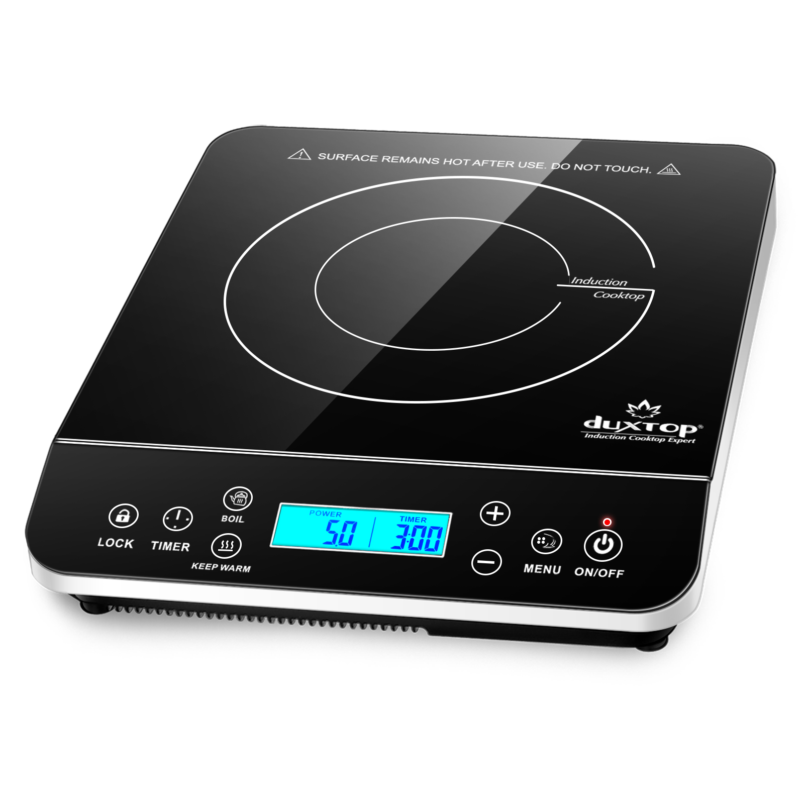 Duxtop Portable Induction Cooktop, Countertop Burner Induction Hot Plate  with LCD Sensor Touch 1800 Watts, Silver 9600LS/BT-200DZ - The Secura