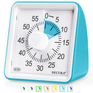 Secura 60-Minute Visual Timer, Classroom Timer, Countdown Timer for Kids  and Adults, Time Management Tool for Teaching (Blue & Blue) - The Secura