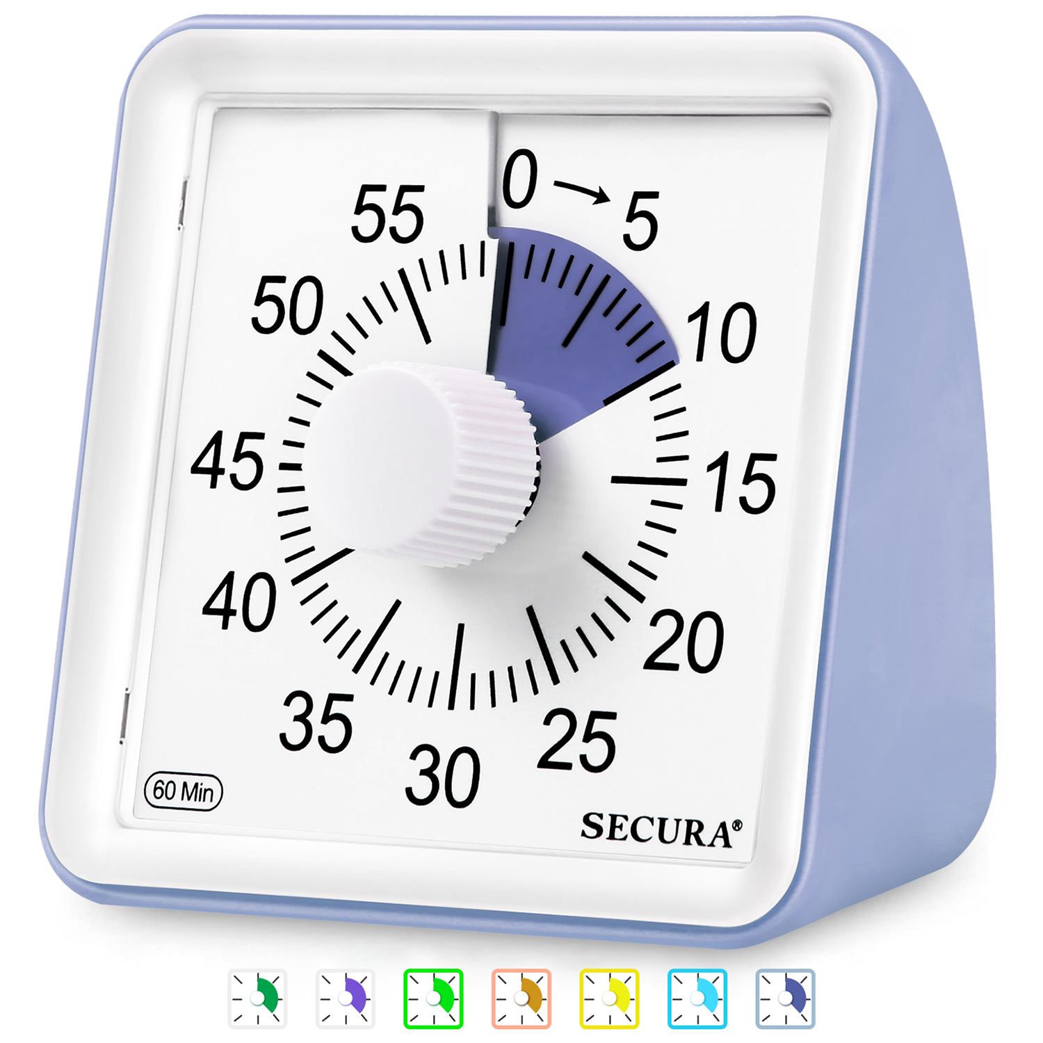 Secura 60-Minute Visual Timer, Classroom Timer, Countdown Timer for Kids  and Adults, Time Management Tool for Teaching (Purple & Purple) - The Secura