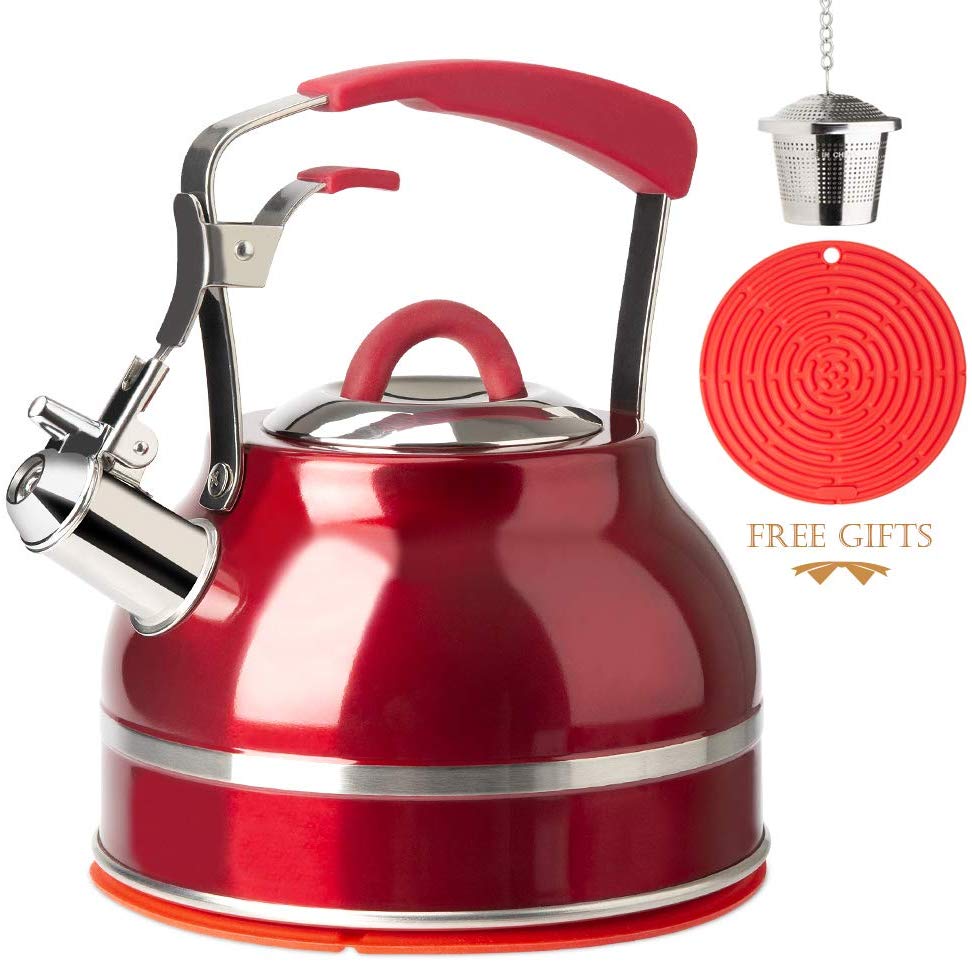 gas stove top kettle Whistling Tea Pot Water Kettle: Stainless Steel Teapot