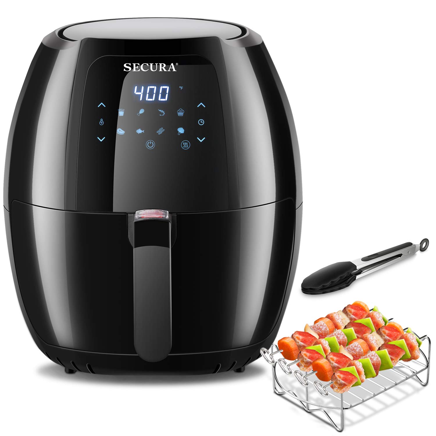 Secura Max 6.3Qt Air Fryer, 1700W Digital Hot Air Fryer