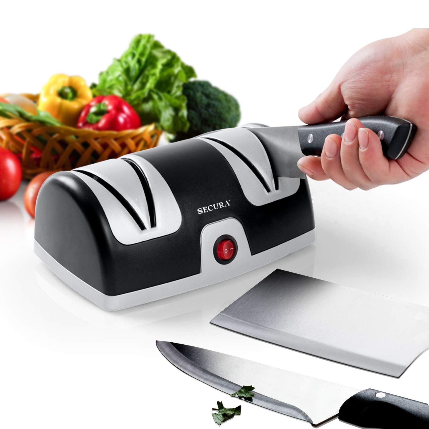 Secura Electric Knife Sharpener, 2Stage Kitchen Knives Sharpening