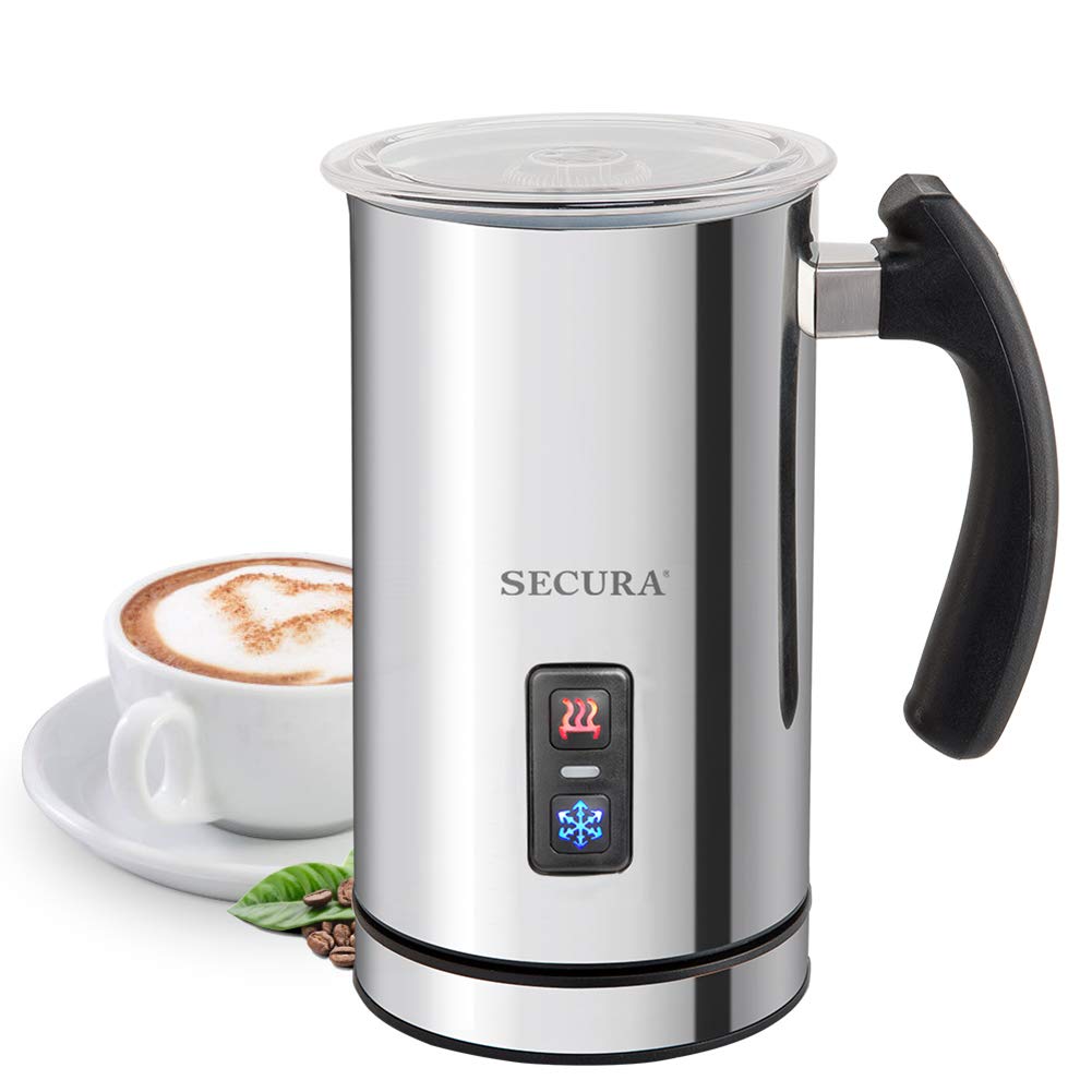 Secura Electric Milk Frother, Automatic Milk Steamer Warm or Cold Foam  Maker for Coffee, Cappuccino, Latte, Stainless Steel Milk Warmer with Strix  Temperature Controls - The Secura