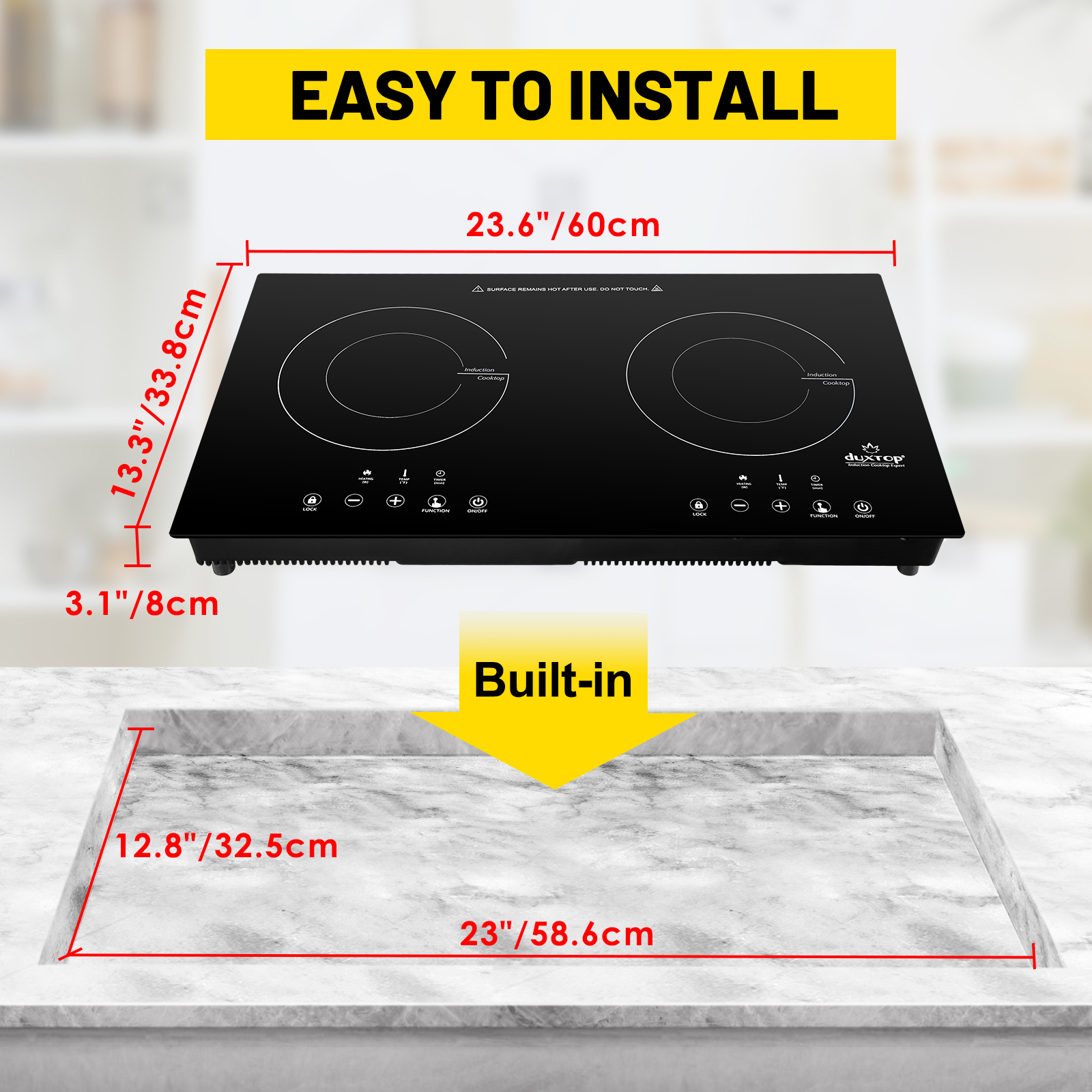 Duxtop 1800W Portable Induction Cooktop, Countertop Burner