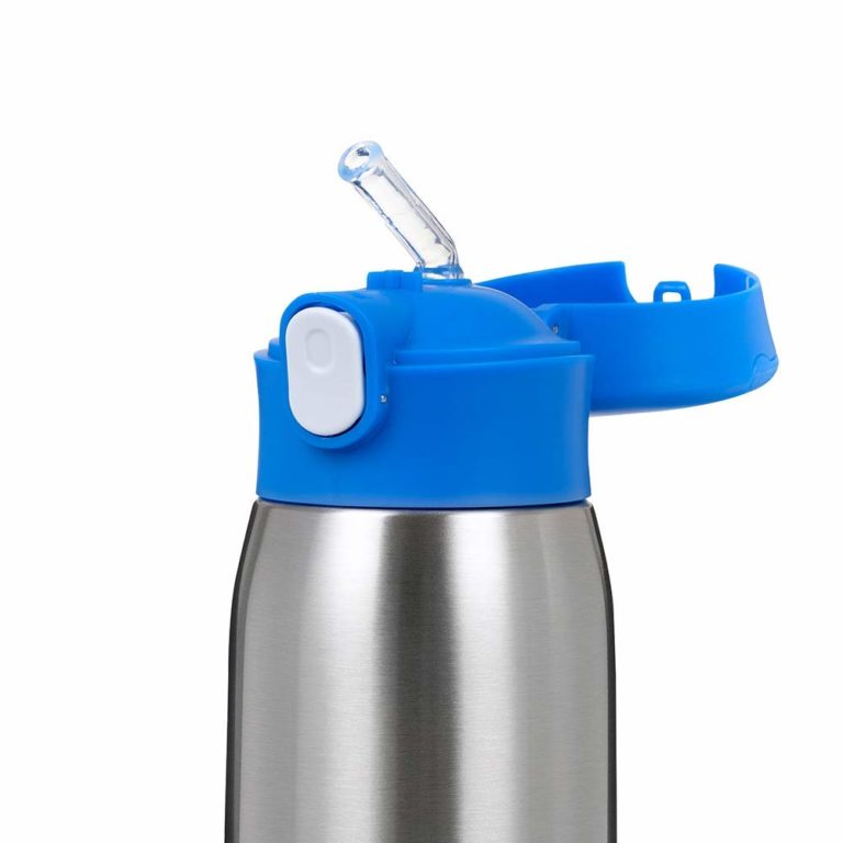 Secura Vacuum Insulated Stainless Steel Straw Water Bottle with Handle, 350ML/12OZ,Blue The Secura