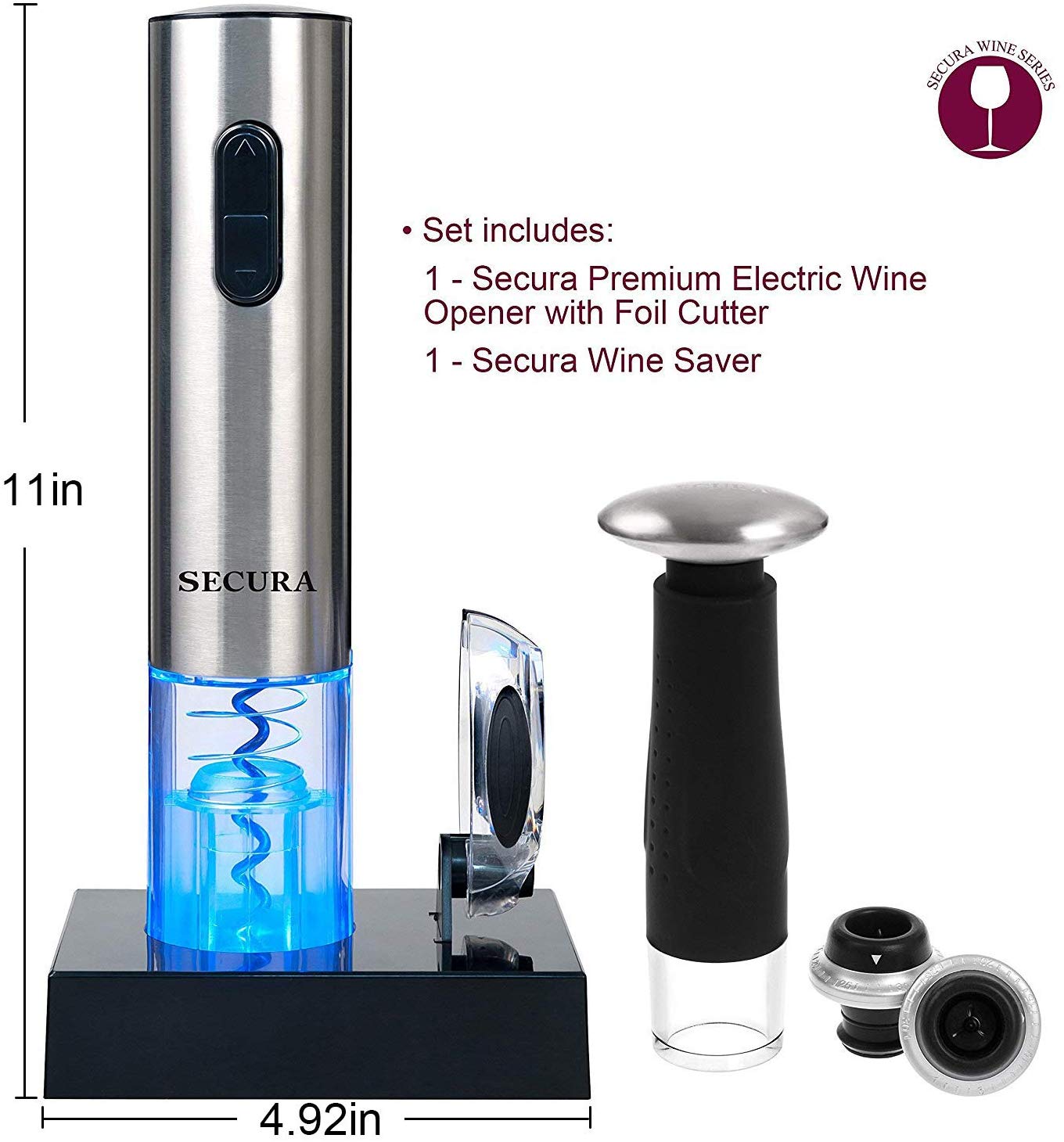 Download Secura 7-Piece Wine Accessories Set Electric Wine Opener ... Yellowimages Mockups