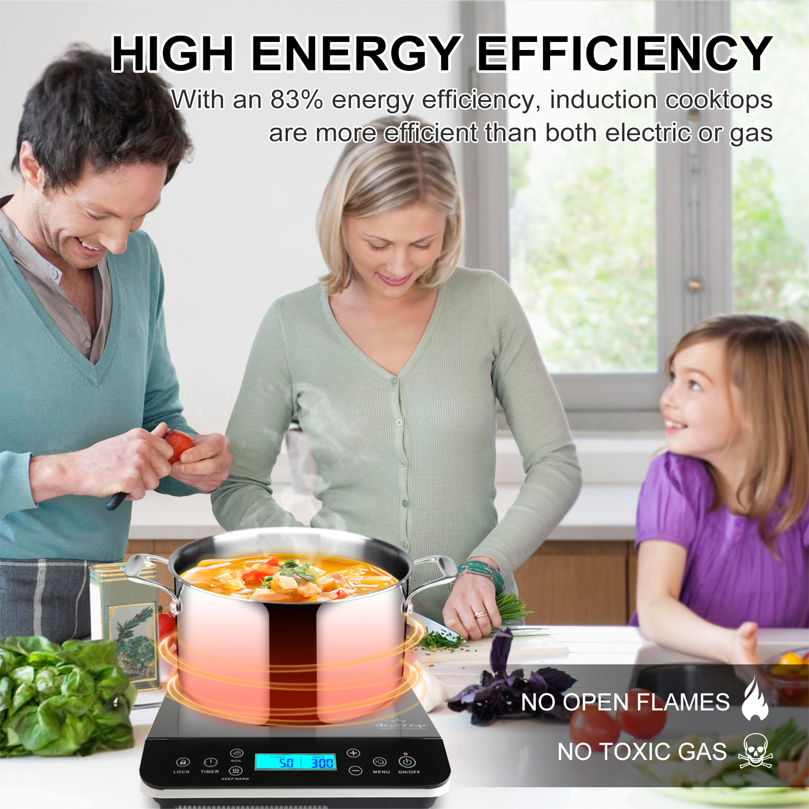  Duxtop Portable Induction Cooktop, Countertop Burner