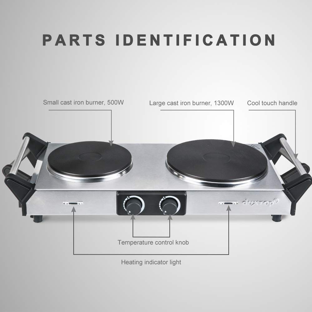 VOCHE 2000W DIGITAL INDUCTION HOB HOT PLATE WITH 10 TEMP SETTINGS SINGLE BLACK