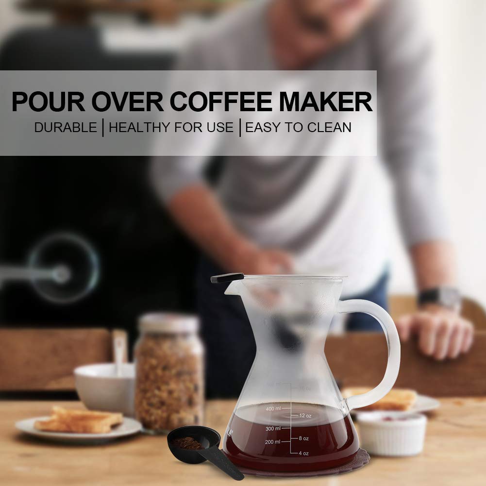 400ml 1600ml Coffee Drip Filter Coffee Maker Glass Filter Cup Pour Over Hand a 