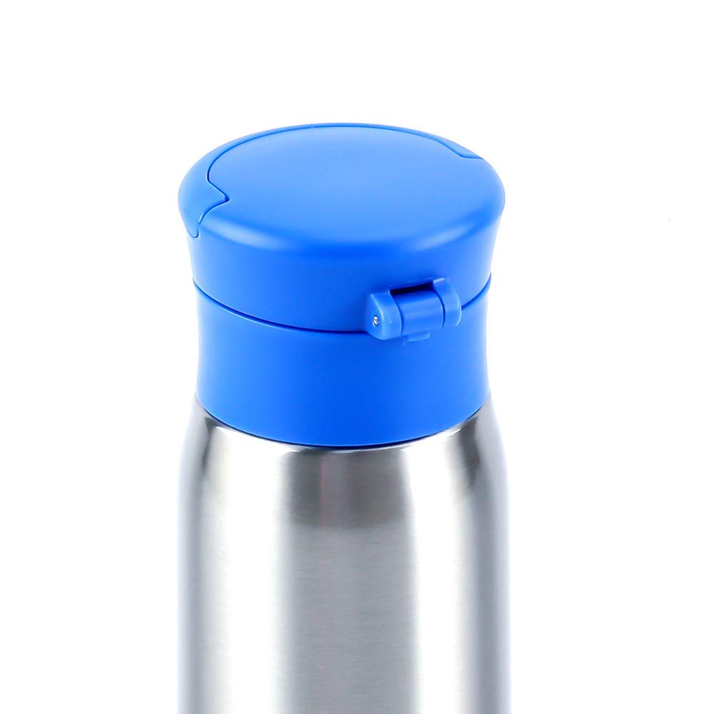 Secura Vacuum Insulated Stainless Steel Straw Water Bottle with Handle, 350ML/12OZ,Blue The Secura