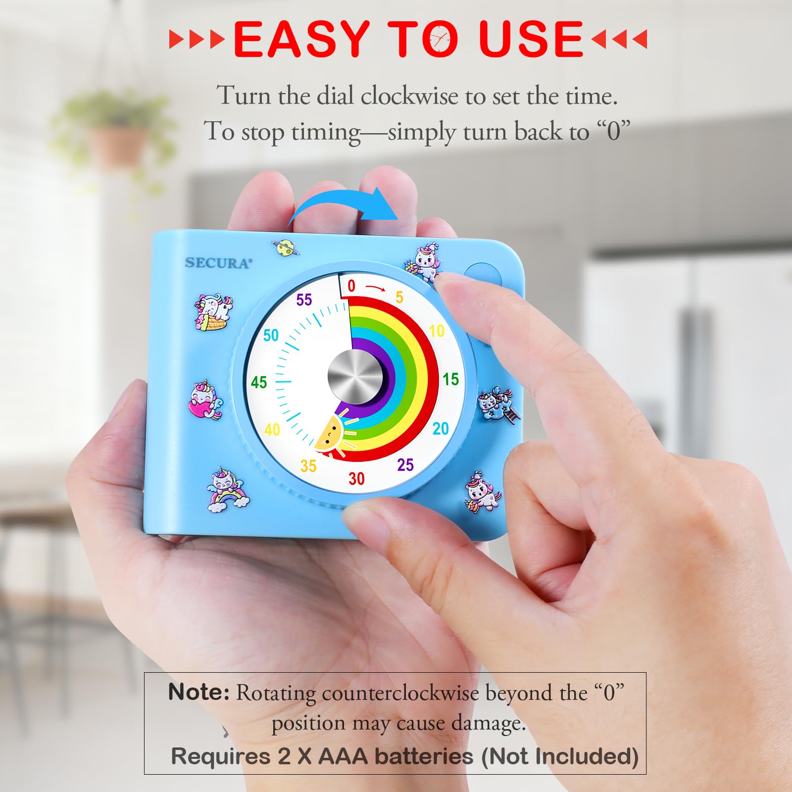 Secura 60-Minute Visual Timer for Kids & Adults – Rainbow Classroom ...