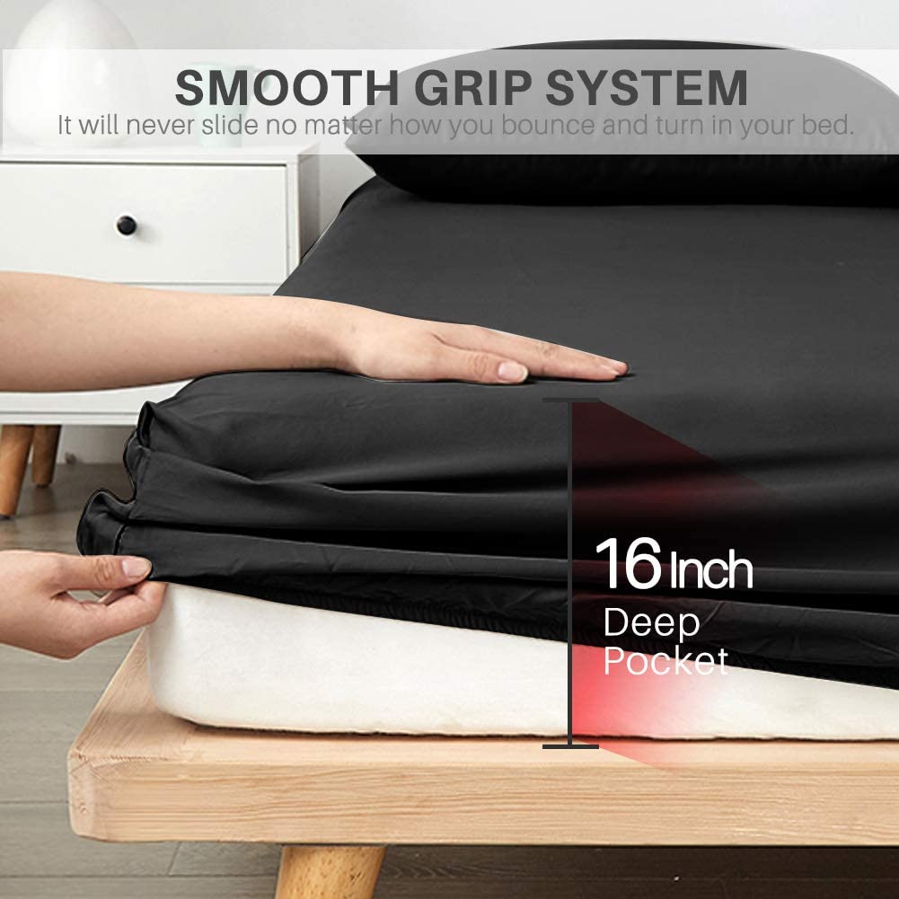 Soft Microfiber 1800 Thread Details about   Secura Everyday Luxury Queen Bed Sheet Set 4 Piece 