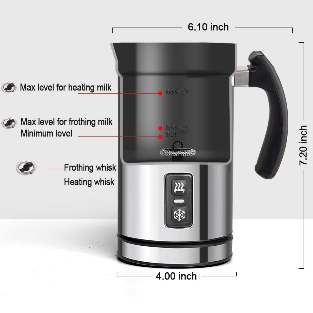 Secura Automatic Electric Milk Frother and Warmer 250ml FREE cleaning brush