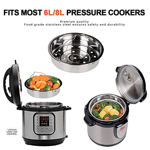 Secura Stainless Steel 6-quart Electric Pressure Cooker Steam Rack Steamer  Basket Insert Set - The Secura