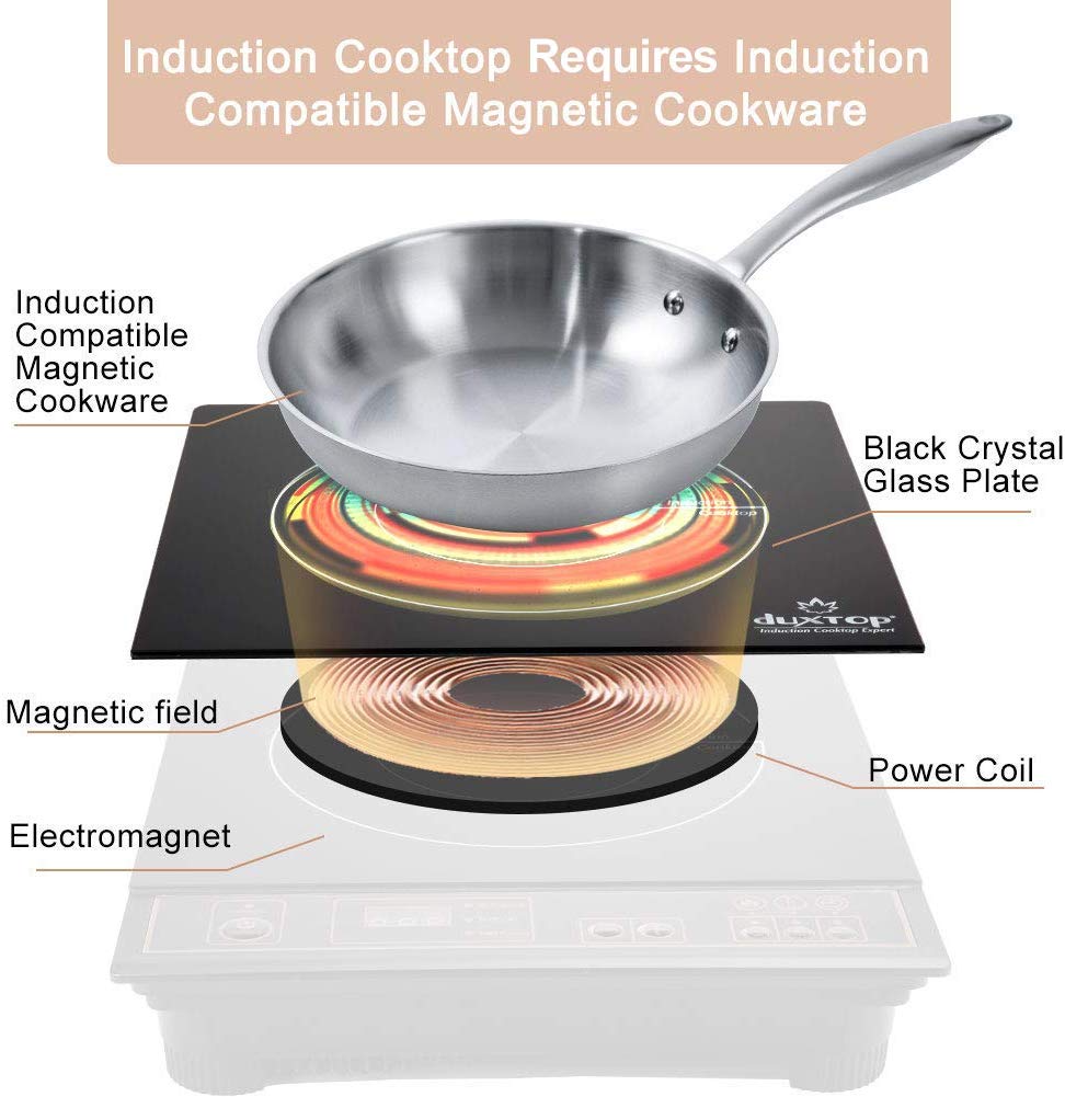 Duxtop 1800W Portable Induction Cooktop Countertop Burner Manual at