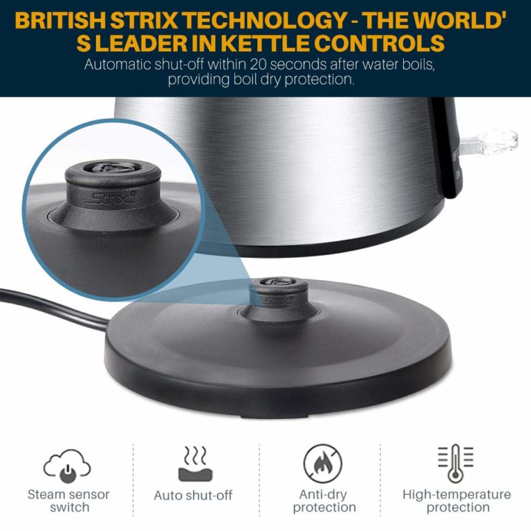 Secura Double Wall Stainless Steel Electric Kettle Water Heater for Tea