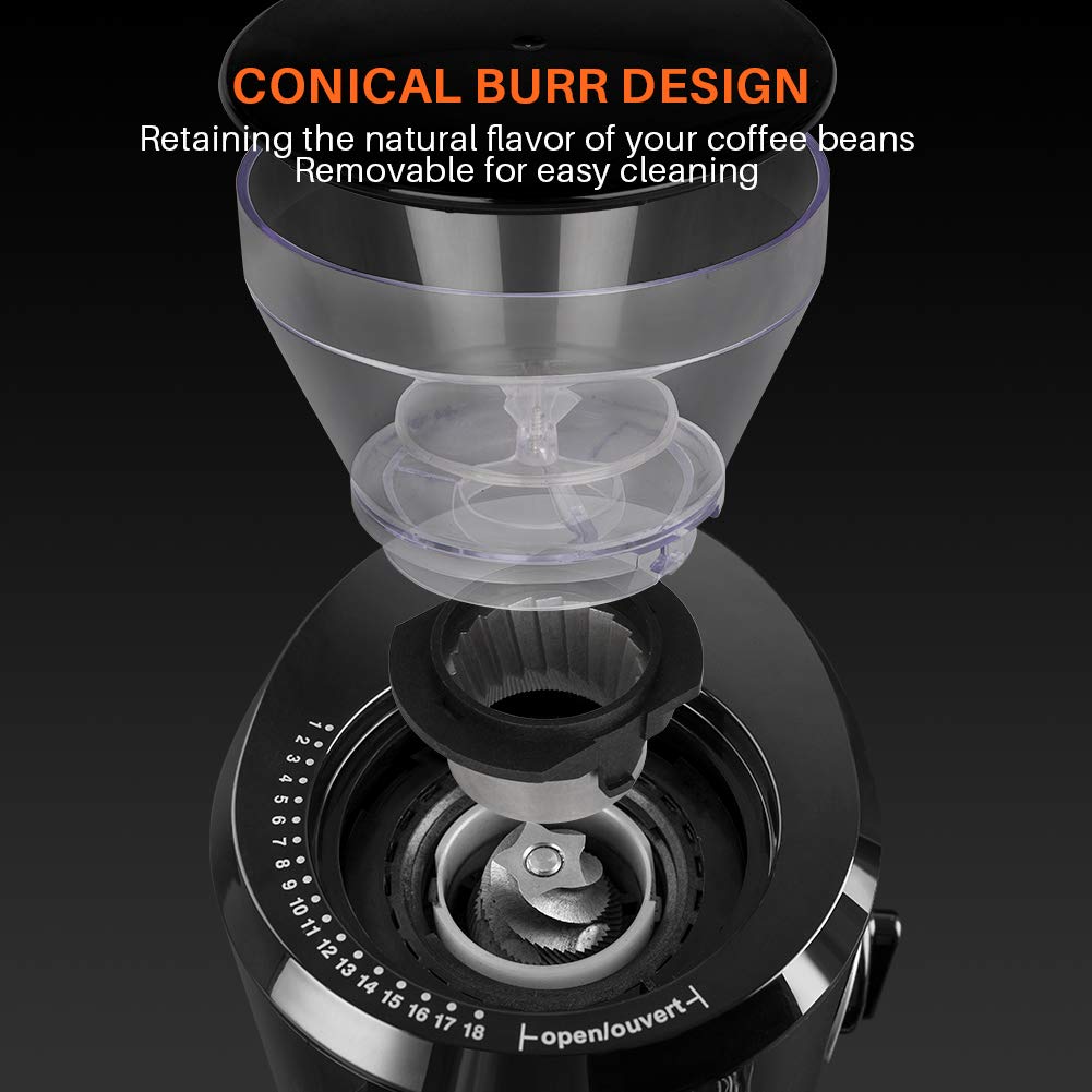 Secura CM6686AT Programmable Coffee Maker With Built-in Grinder – Grind & Brew, Black