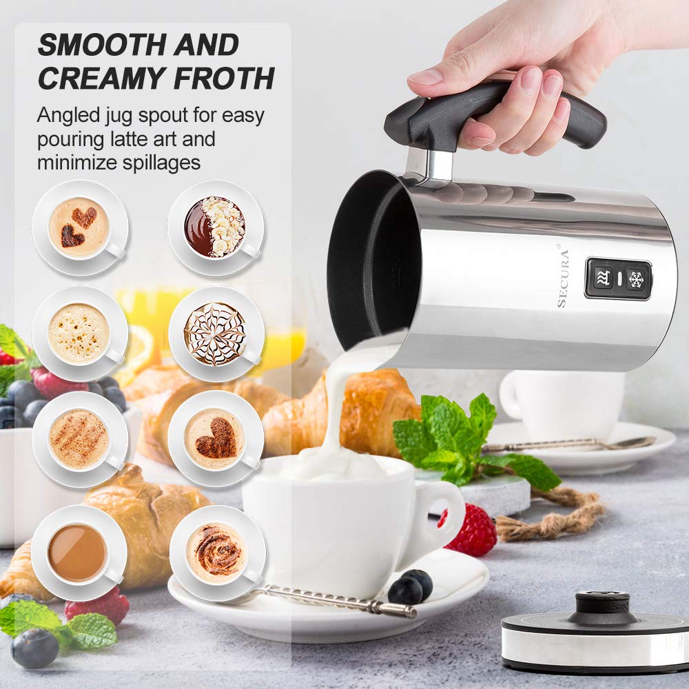 Milk Frother and Steamer Electric Coffee Foamer for Latte Cappuccino  Macchiato