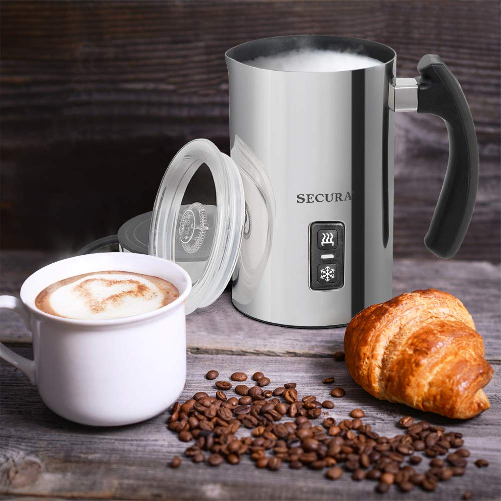 Automatic Electric Milk Frother and Steamer Hot/Cold Foam Maker for Home  Coffee