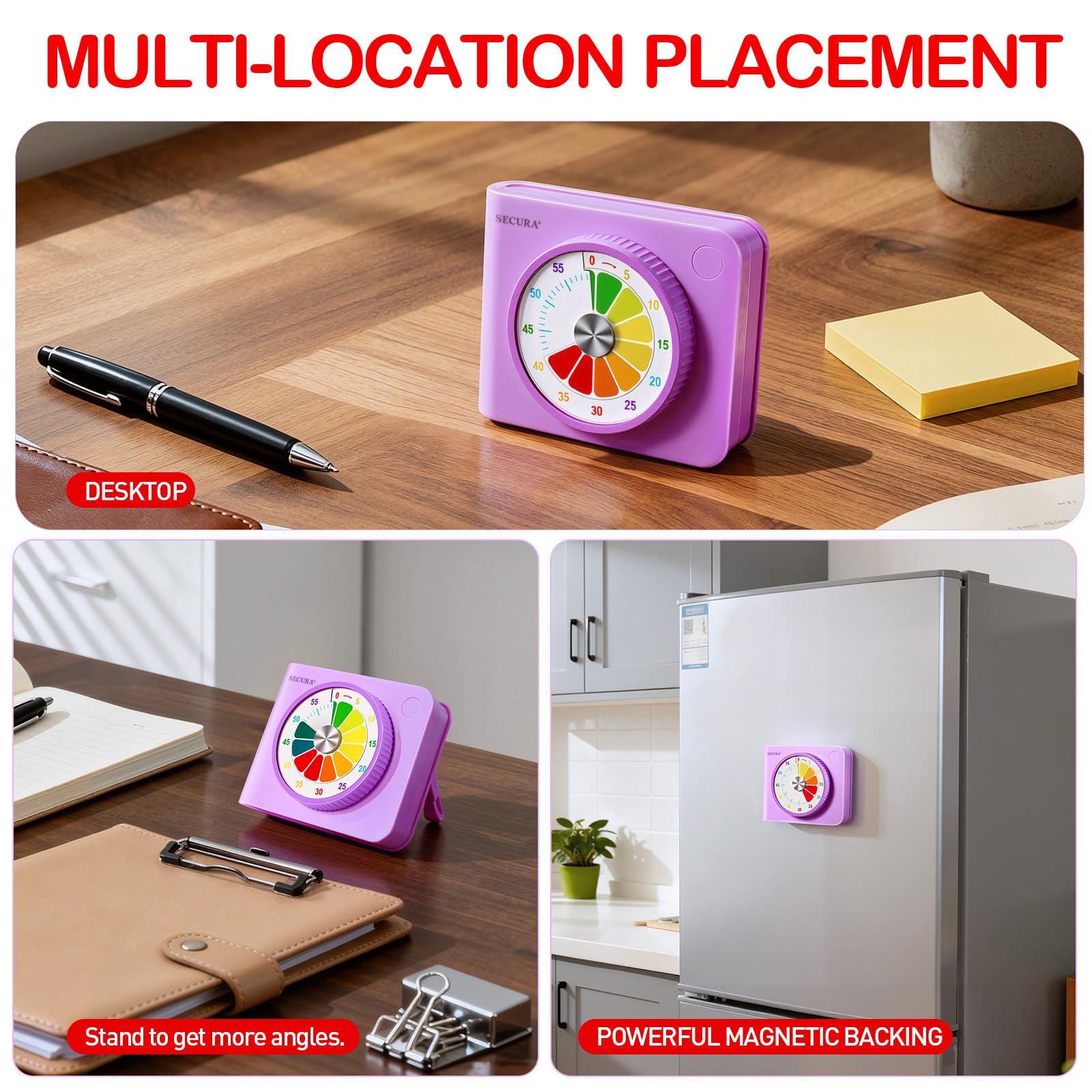 Secura 60-Minute Visual Timer for Kids & Adults – Rainbow Classroom ...