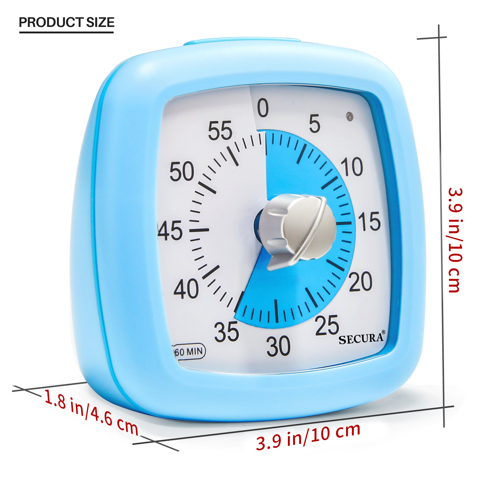 Secura 60-Minute Visual Timer, Classroom Timer, Countdown Timer