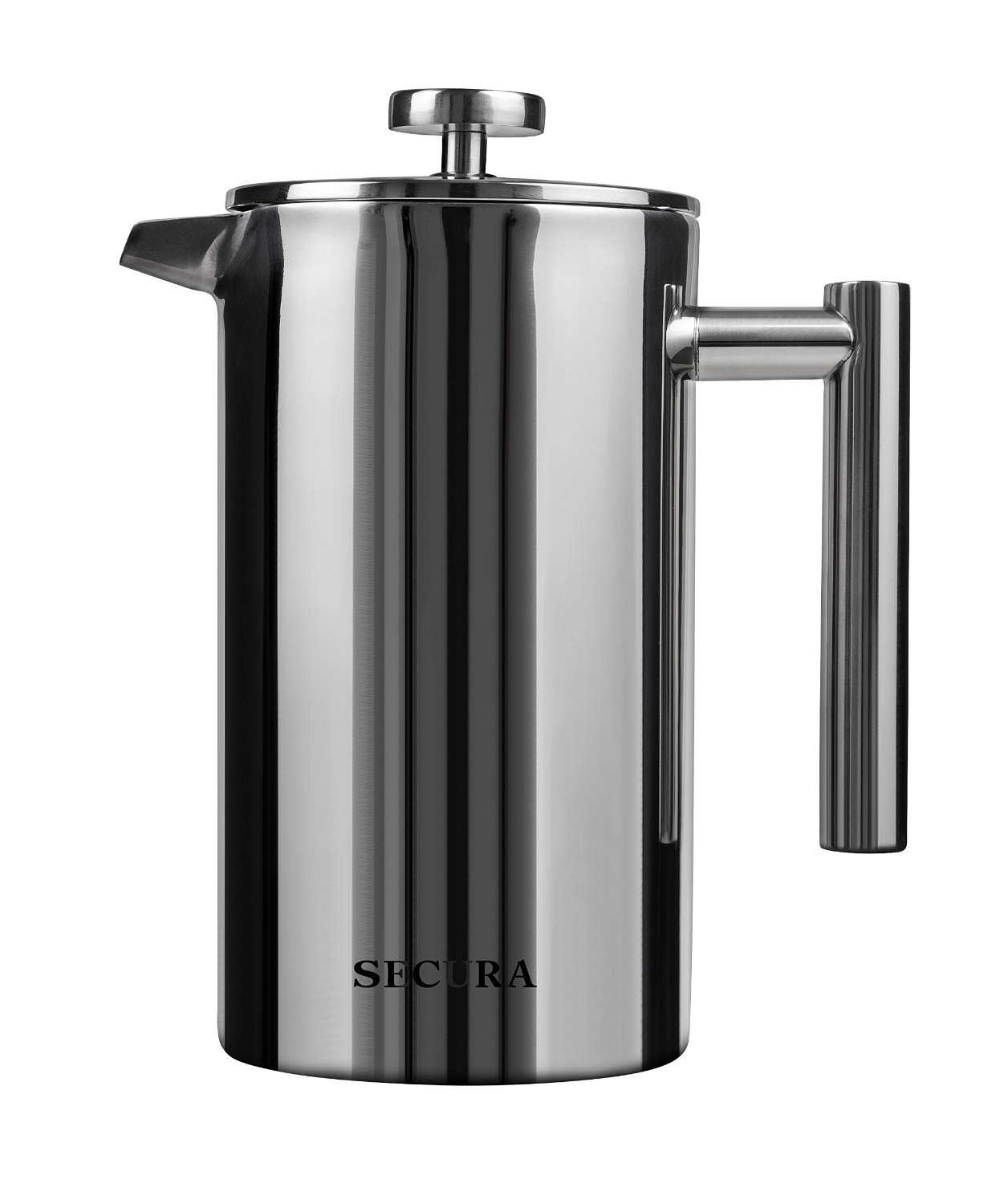 Secura French Press Coffee Maker, 304 Grade Stainless Steel Insulated Coffee  Press with 2 Extra Screens, 34oz (1 Litre), Silver 