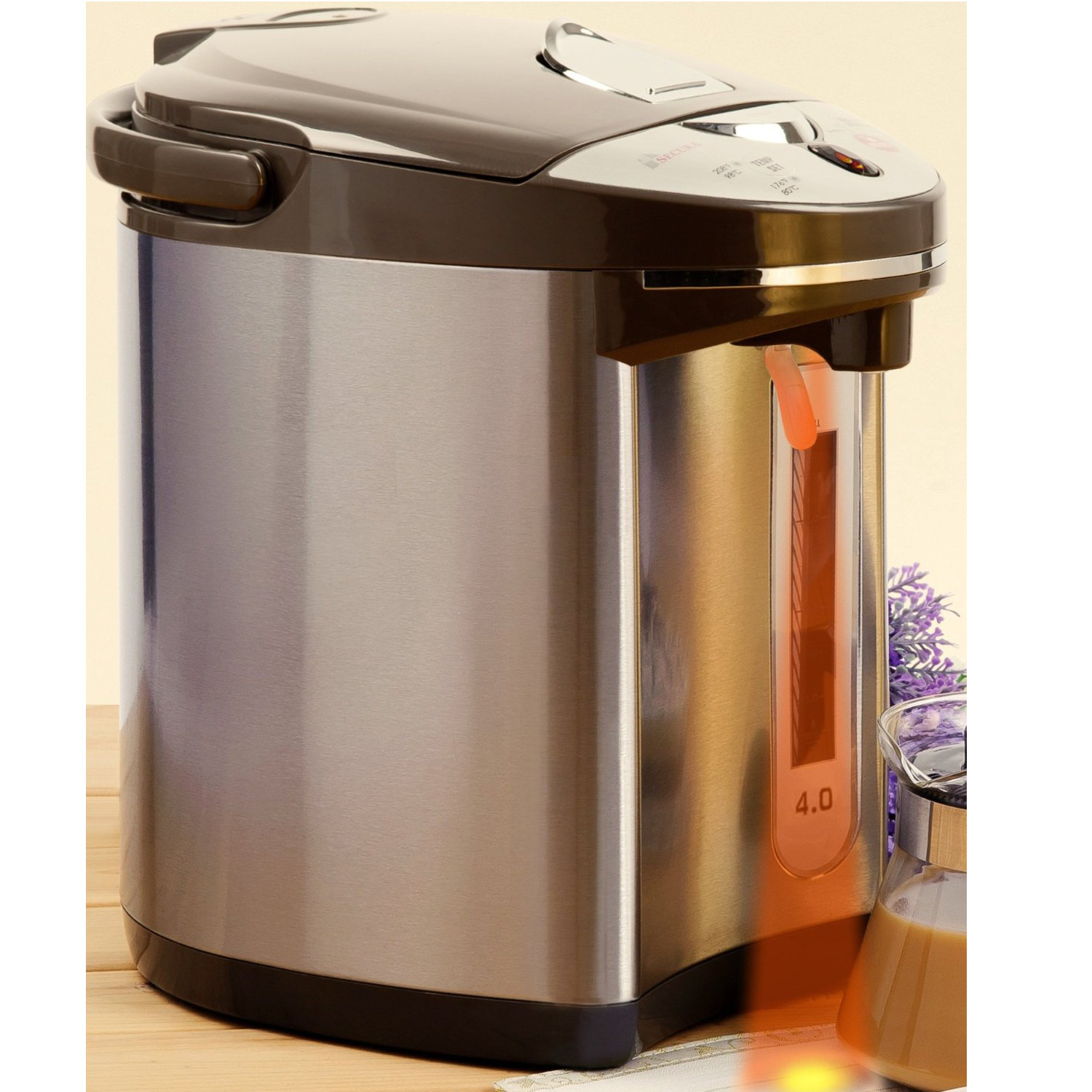 4Quart Electric Water Boiler and Warmer SWB42G The Secura