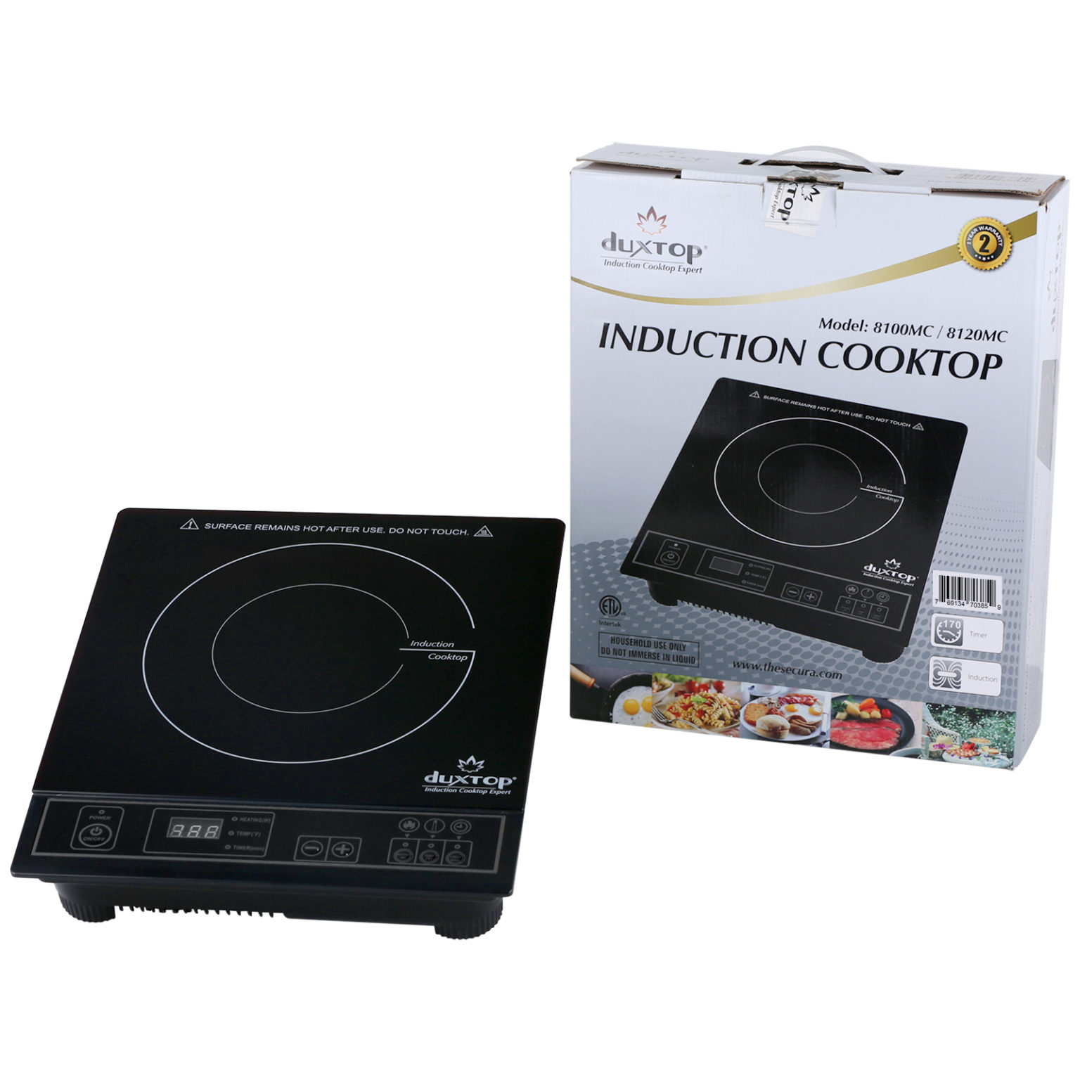 Duxtop 1800W Portable Induction Cooktop Countertop Burner, Silver