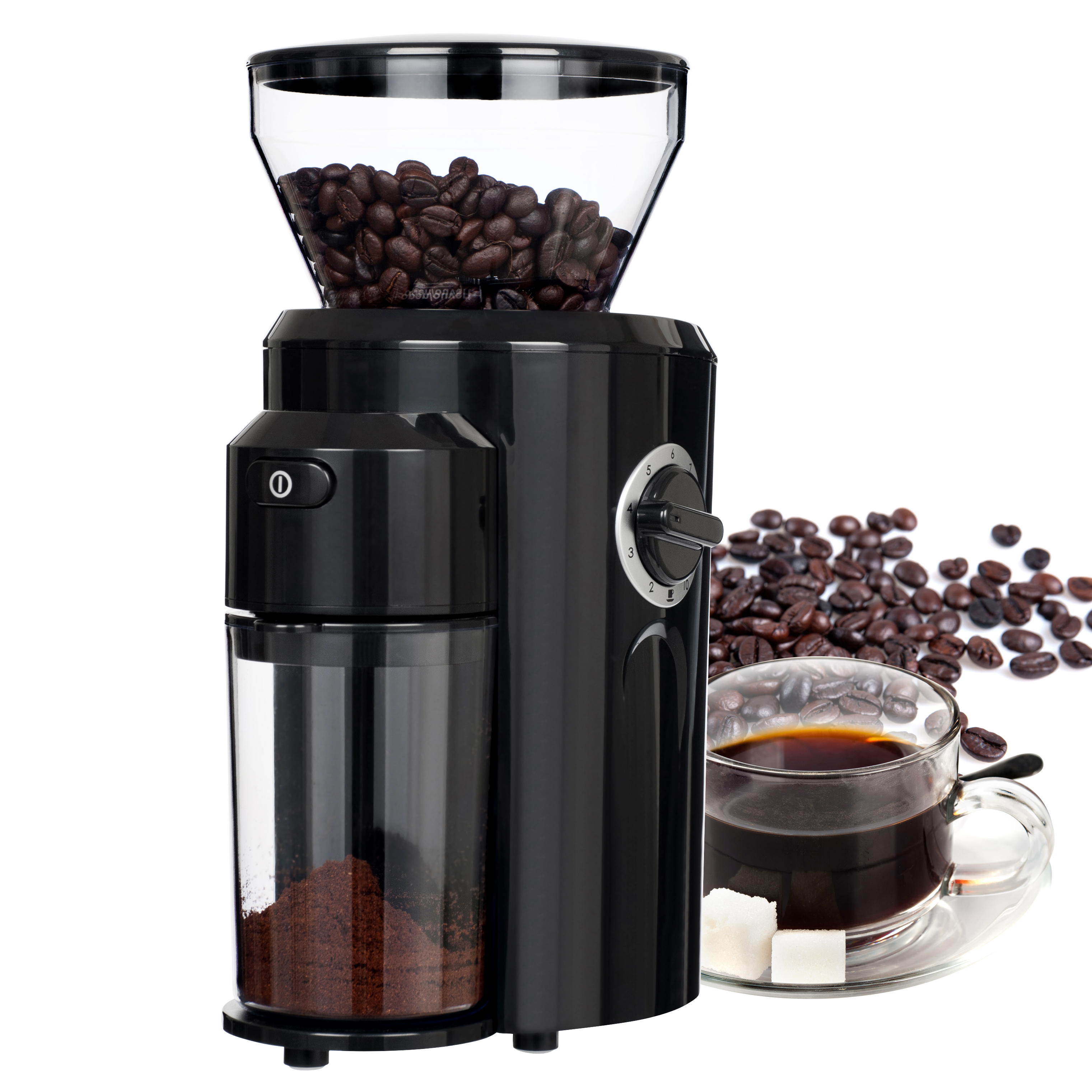 Commercial Coffee Grinder Electric Automatic Burr Mill Espresso Bean  Grinding Home 100W 