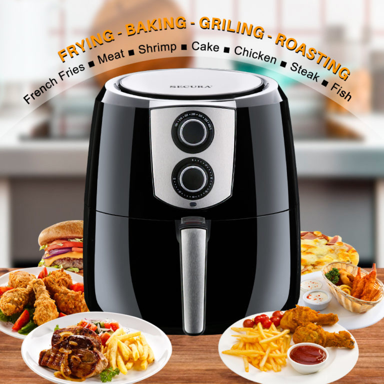 Secura Air Fryer XL 5.5 Quart 1800Watt Electric Hot Air Fryers Extra