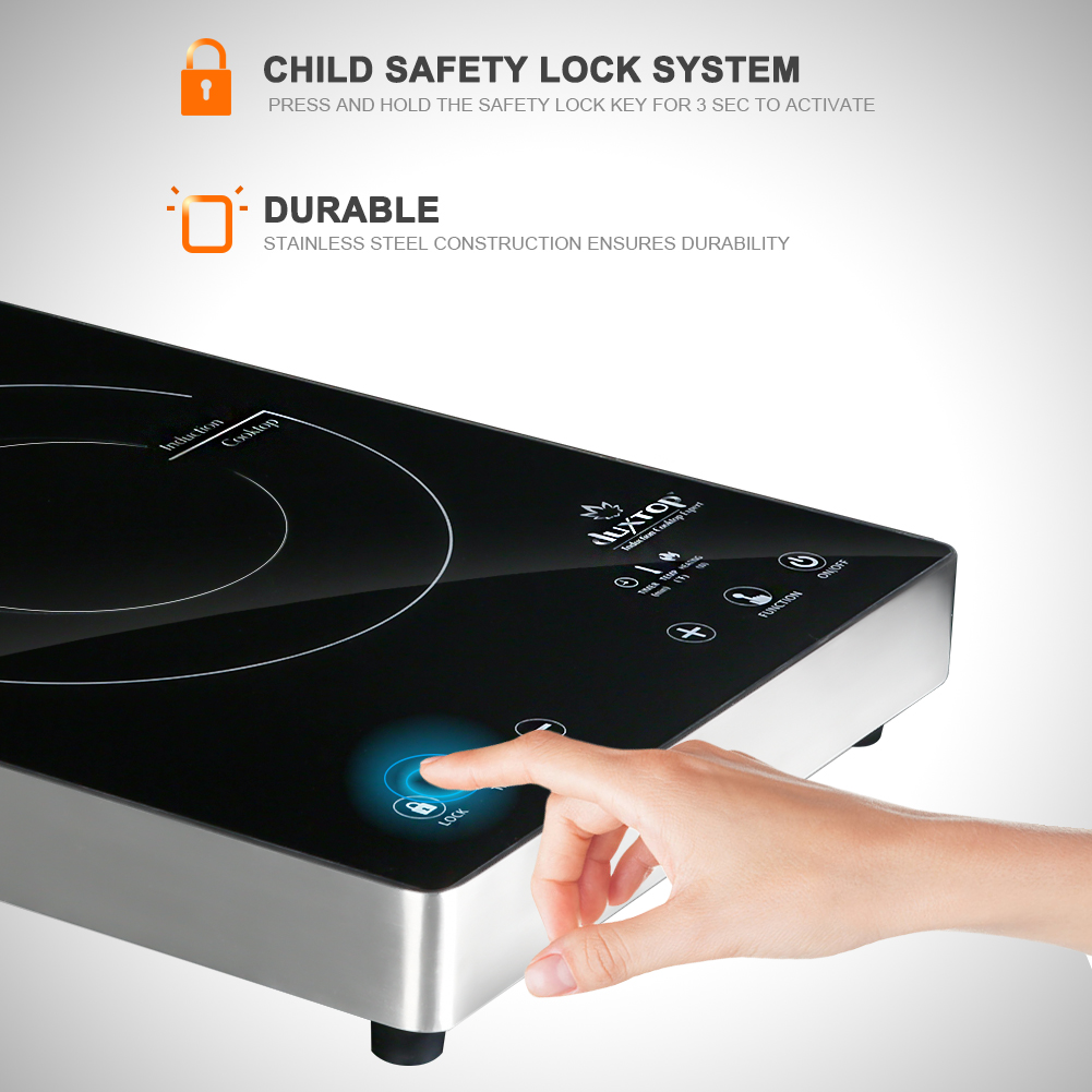 Duxtop 1800 Watt High End Full Glass Portable Touch Sensor